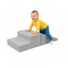First Steps 2-Piece Playtime Step and Slide Climber Climbing Foam Block Set for Little Kids  Indoor Toddler & Baby Soft Playset for Children to Climb and Crawl and Slide - Sterling view 1
