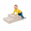 First Steps 2-Piece Playtime Step and Slide Climber Climbing Foam Block Set for Little Kids  Indoor Toddler & Baby Soft Playset for Children to Climb and Crawl and Slide - Beige view 1