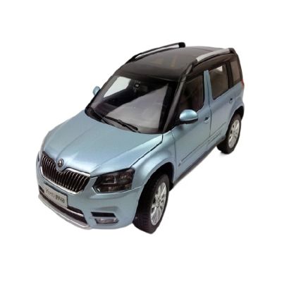 1:18 for City Edition SUV Blue Alloy Blue Car Model Rare Vehicle Display Stand Decoration