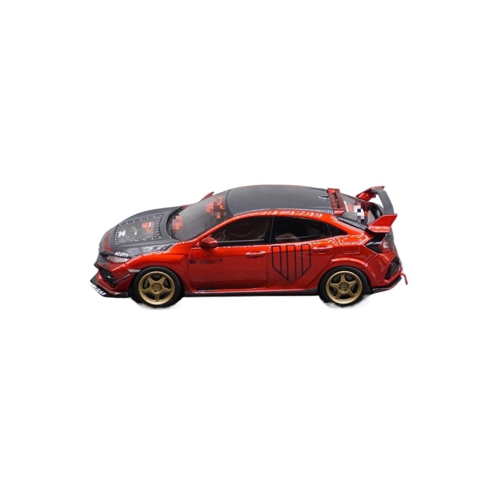 1:64 for Honda Civic FK8 Type-R Resin Car Model Static Collectible Car Ornament Series Crafts