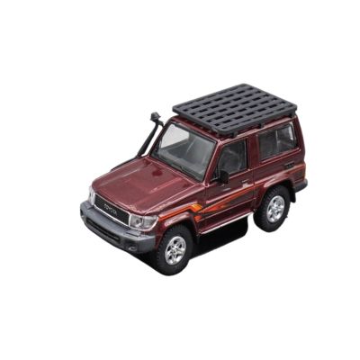 1:64 for Toyota Land Cruiser LC71 Alloy Model Car Red Ornament Collectible Vehicle Display