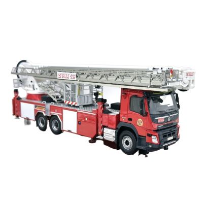 1:43 for 56F Fire Truck Resin Model Climbing Platform Fire 119 Promotional Vehicle Alloy Vehicle