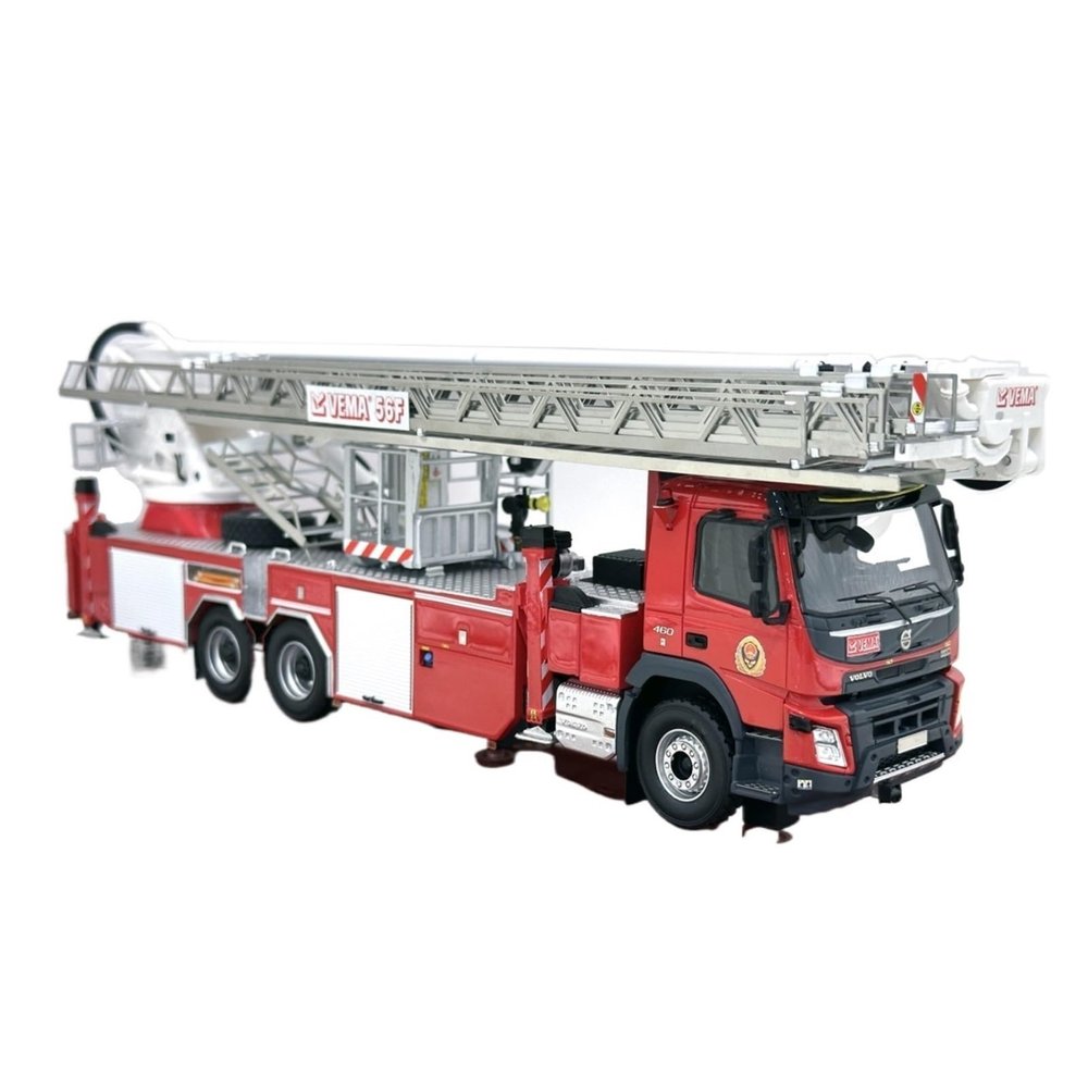 1:43 for 56F Fire Truck Resin Model Climbing Platform Fire 119 Promotional Vehicle Alloy Vehicle