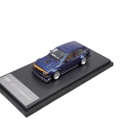 1:64 for GTV6 Alloy Blue Miniature Model Car Metal Collectible Static Rare Model Indoor Toy