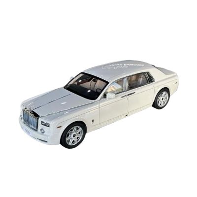 1:18 for Rolls-Royce Phantom Extended Alloy Diecast Car Model Static Ornaments Hobbyist Showcase(White)