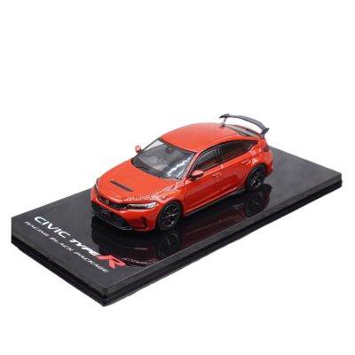 1:64 for Honda Civic Type R FL5 Red Ear Metallic Car Model Miniature Collectible Display Model