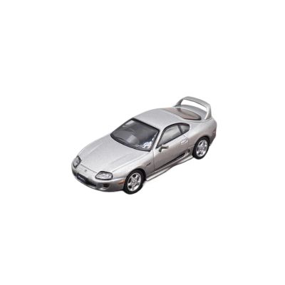 1:64 for Toyota Supra A80 Silver Metal Toy Car Small Sports Car Collectible Workspace Display