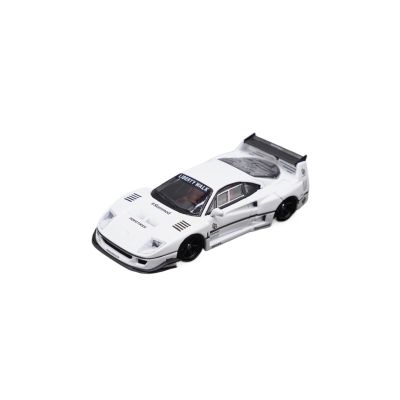 1:64 for Ferrari F40 Wide-Body Modified Alloy Display White Car Model Realistic Sports Car Model