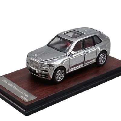 1:64 for Rolls-Royce Alloy Model Car Cullinan Metal SUV Off-Road Vehicle Rare Silver Vehicle