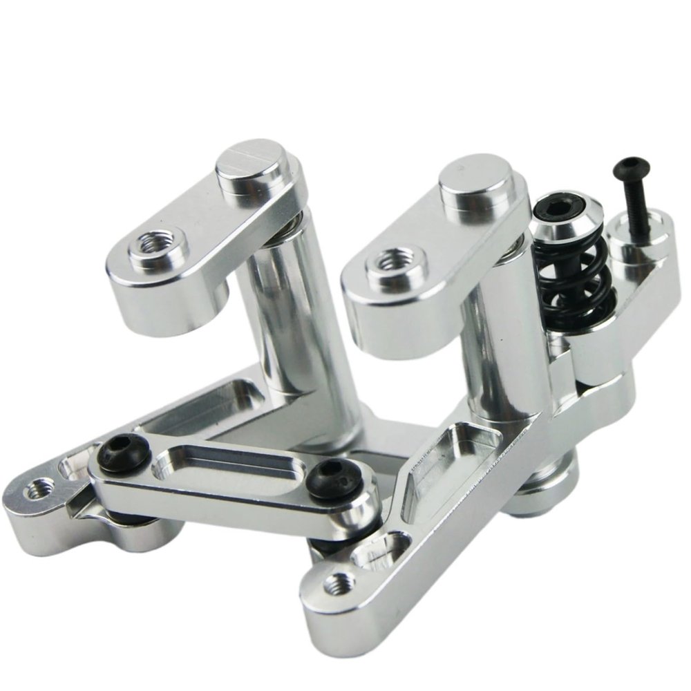 Aluminum Alloy Steering Servo Saver Wiper for Rovan for HPI for Rofun for Baja 5B 5T Buggy Truck 1/5(Silver)