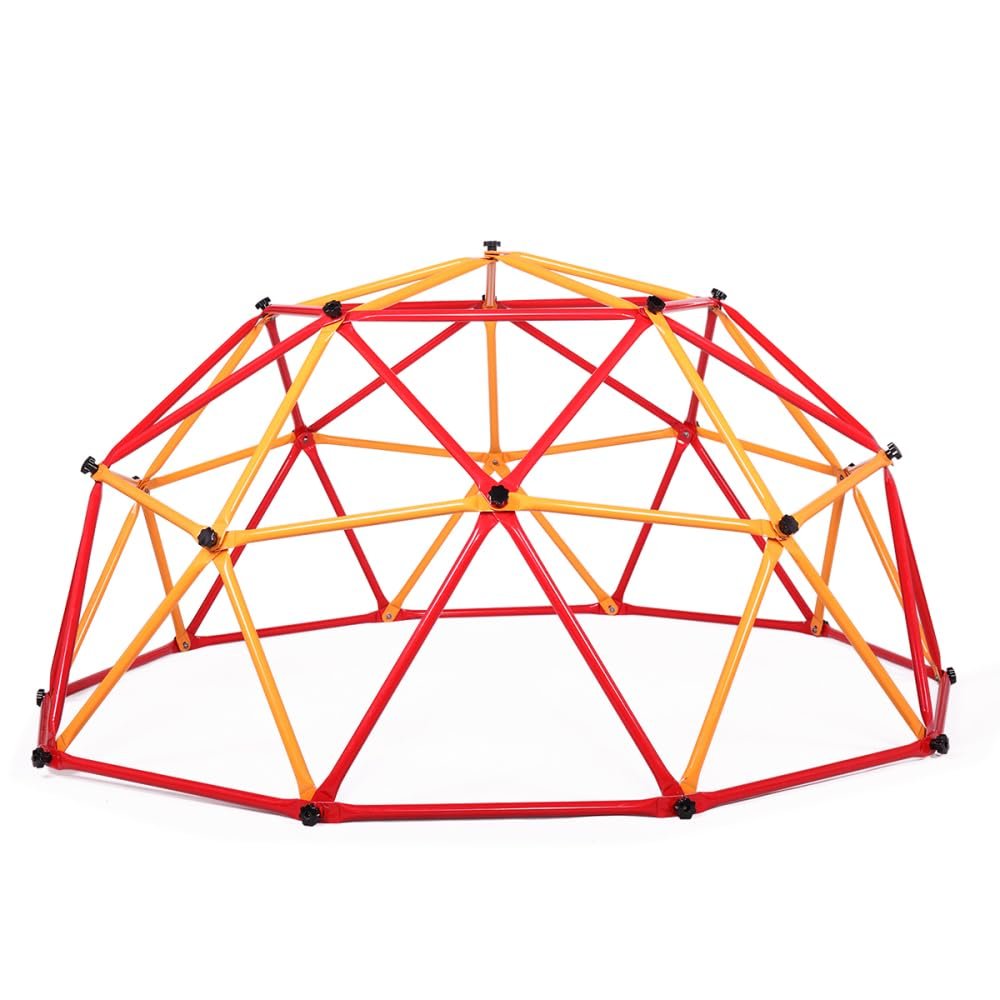 lafengyan Kids Metal Climbing Dome for Outdoor Play - Durable Steel Frame Adventure Climber with Stable Triangular Support Structure