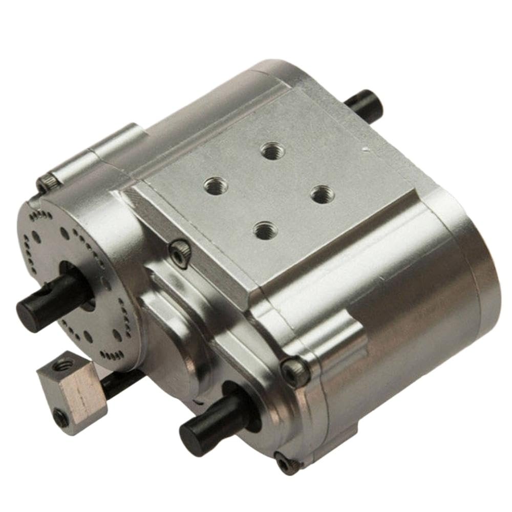2 Speed Transfer Case Gearbox Transmission Box Compatible with 1 10 Scale RC Crawler Cars 4WD Upgrade Parts Compatible with Remote Control Vehicles