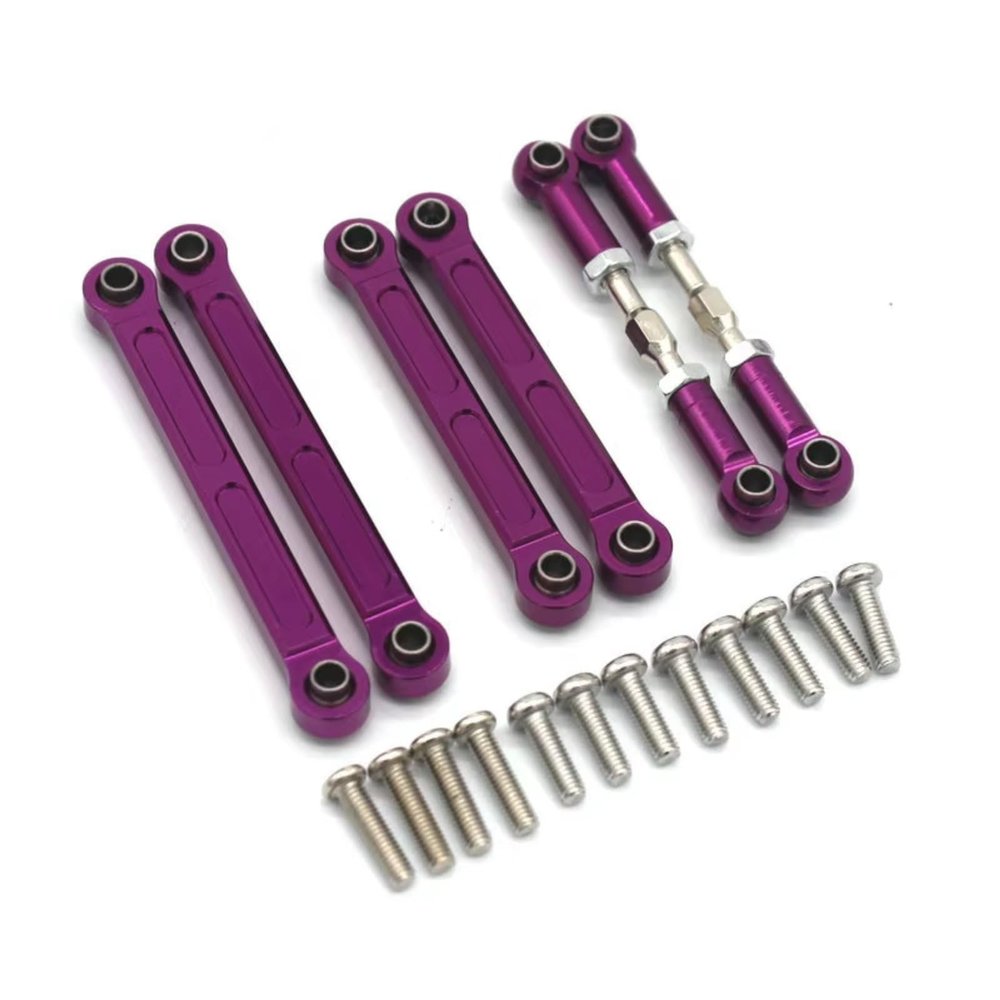 RC Car Upgrade Part For Wltoys 144001 144010 124016 124018 124007 124017 124019 124008 124007 124010 Metal Upgrade Rod RC Car Replacements Parts(Purple)