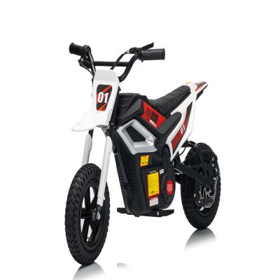 24V Electric Dirt Bike, 350w Electric Motorcycle - Up to 13.67Mile/h Long-Range, Ride on Motorcycle with Rear Wheel Suspension, 12 Miles Range, Twist Grip Throttle, Rubber Tire, Birthday & Xmas Gifts