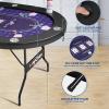 REAHOISY 84 Inch Poker Table Foldable, 10 Player Casino Leisure Game Poker Table, Folding Texas Holdem Blackjack Table with Padded Rails & Cup Holders for Home Game Room view 4