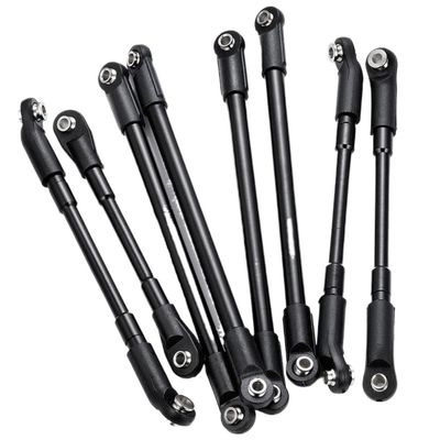 8PCS Aluminum Upper Lower Link Rod Compatible with 1 10 Scale RC Crawler Car Upgrade Parts Compatible with Various RC Vehicle Models