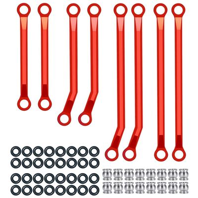 1/18 RC Crawler Car Metal Chassis Linkage Set Compatible with K10 Upgrade Parts(Red)