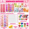 28 Pack Valentine's Day Stationery Set with Cards-Valentines Gifts for Kids, Classroom Exchange Party Favors, Goodie Bag Fillers, Includes Pencils, Rulers, Erasers, Stamps, Sharpeners & Stickers view 3