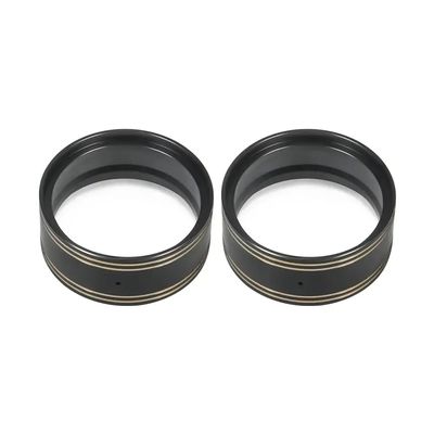 95g Brass 1.9 Inch Wheel Weights with Internal Clamp Rings Compatible with 1 10 Scale Rc Rock Crawlers Fits Ii Models Like 90046(2PCS Black)