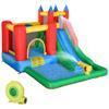 6-in-1 Inflatable Bounce House with Water Slide Pool for Kids Outdoor Backyard Play view 1