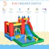 6-in-1 Inflatable Bounce House with Water Slide Pool for Kids Outdoor Backyard Play view 4