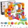 Electric Train Set for Kids, 3D Infinity Flexible Track, DIY Track Building Kits with Train and Traffic Signs Traffic, STEM Gravity-Defying Learning Toy for Boys Girls 3 4 5 6 7 8 Birthday (Advanced) view 1