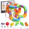 Electric Train Set for Kids,3D Infinity Flexible Track, DIY Track Building Kits with Train and Traffic Signs Traffic, STEM Gravity-Defying Learning Toy for Boys Girls 4 5 6 7 8 Birthday (Standard) view 1