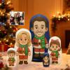 Soview Personalized Face Nesting Dolls with Photo Customize Family Russian Nesting Doll Set Xmas Costume Matryoshka Dolls Custom for Grandma/Grandpa/Mom/Dad view 4