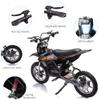 36V Electric Dirt Bike for Kids 8-14, 15.5MPH Off-Road Motorcycle 350W Brushless and 500W Brushed, High-Speed for Teens with LED Headlight, Leather Seat, Front+Back Brake for Max Load 175lbs, Black view 4