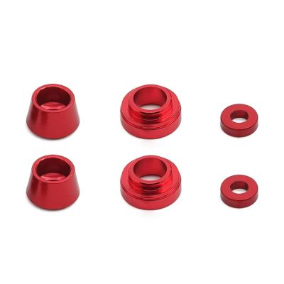Rc Toys Parts For Tamiya For TT02 1/10 Metal Steering Cups Gasket Front Kit For RC Car Modifications Upgrade Part Accessories(Red)
