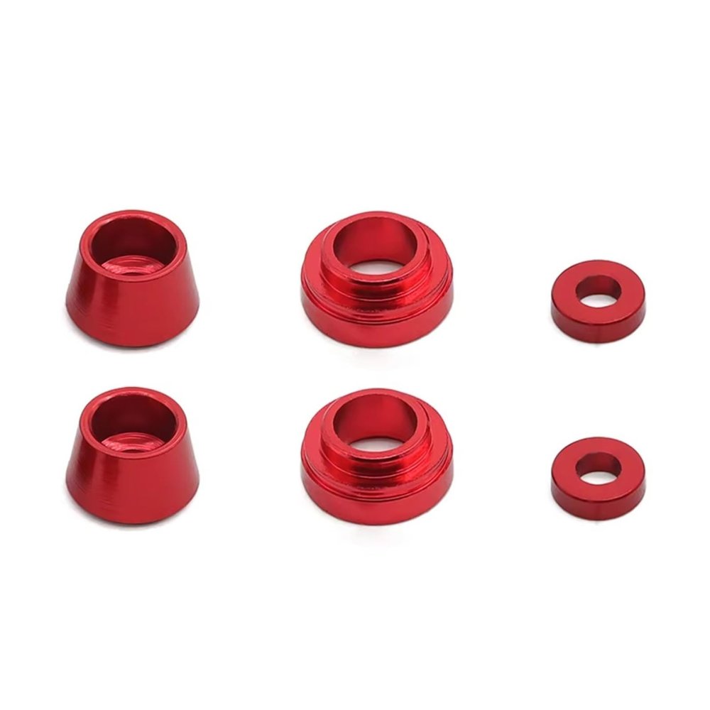 Rc Toys Parts For Tamiya For TT02 1/10 Metal Steering Cups Gasket Front Kit For RC Car Modifications Upgrade Part Accessories(Red)