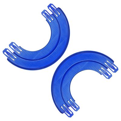 K TOMOTO Curved Track Pieces 180 Degree Banked Turn Compatible with Hot Wheels, Double Racetrack Connector, 2 Packs