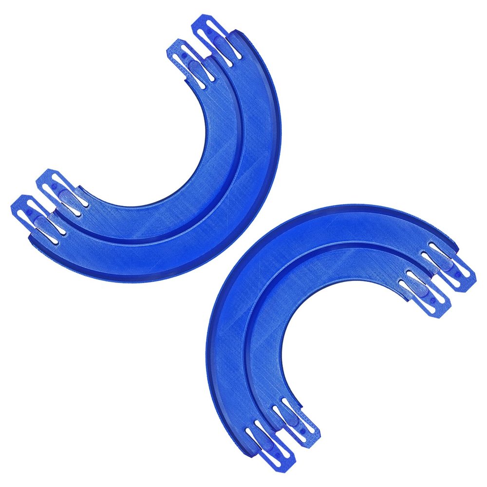 K TOMOTO Curved Track Pieces 180 Degree Banked Turn Compatible with Hot Wheels, Double Racetrack Connector, 2 Packs