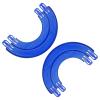 K TOMOTO Curved Track Pieces 180 Degree Banked Turn Compatible with Hot Wheels, Double Racetrack Connector, 2 Packs view 1