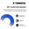 K TOMOTO Curved Track Pieces 180 Degree Banked Turn Compatible with Hot Wheels, Double Racetrack Connector, 2 Packs view 2