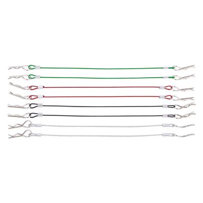Rc Toys Parts For HSP For WLtoys 1/10 8pcs Metal Clip R Pin Rod With Anti Lost Ropes RC Body Shell Wire Scale Crawler Car Accessories(Mix and Match)