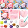 24 Pack Valentines Gemstones Dig Kit for KidsValentines Cards with Gems Crystal Excavation, School Classroom Valentines Exchange Gifts,Party Favors for Boys and Girls view 1