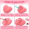 24 Pack Valentines Gemstones Dig Kit for KidsValentines Cards with Gems Crystal Excavation, School Classroom Valentines Exchange Gifts,Party Favors for Boys and Girls view 3