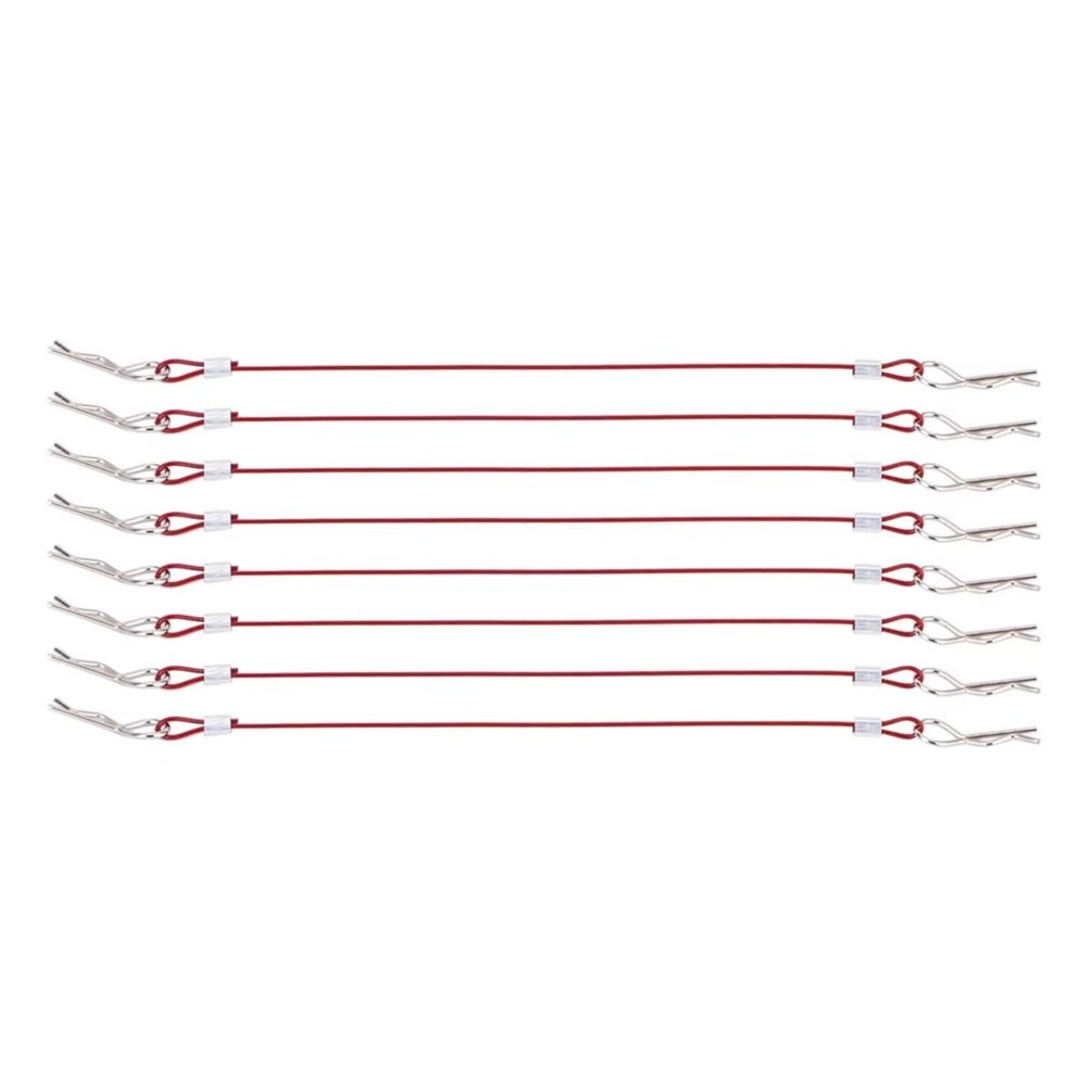 Rc Toys Parts For HSP For WLtoys 1/10 8pcs Metal Clip R Pin Rod With Anti Lost Ropes RC Body Shell Wire Scale Crawler Car Accessories(Red)