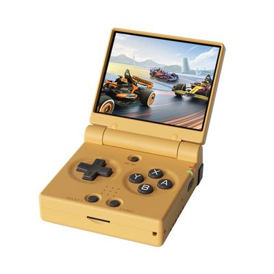 Miy Mini Flip 2.8-Inch IPS Screen Retro Handheld Game Console + Flip Onion SD Card 256G + Tempered Glass Screen Protector + Storage Bag