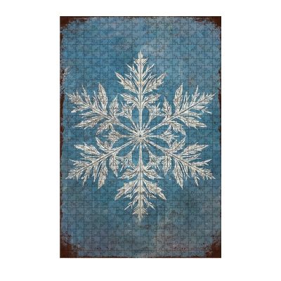 1000 Piece Christmas Snowflake Winter Wooden Jigsaw Puzzle Entryway Promotes Family Bonding Creates Festive Atmosphere Ideal for Holiday Activities 29.5x19.7 Inch