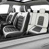 VIUDMEK Car Seat Covers for Fusion Energi,for Ford Fusion Energi 2013-2020,Waterproof Leather Seat Covers,Compatible Airbag,Full Set Comfort Car Seat Protectors for Most Cars(Gray&White) view 1