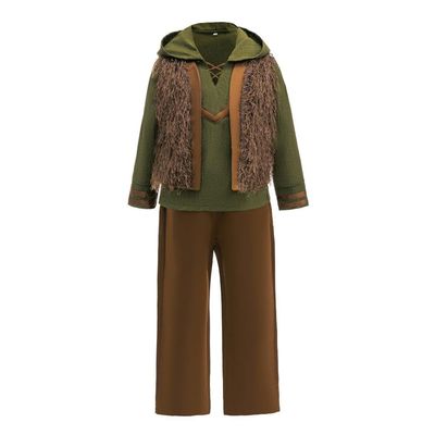 Dressy Daisy Kids Dragon Rider Inspired Costume for Boys, Medieval Forest Archer & Viking Adventurer Dress Up Outfit with Faux Fur Vest for Halloween Book Week Cosplay Birthday, Green 78 Years