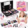 Golray Teen Makeup Kit for Girls Ages 8-12, Starter Full Make up Set With Train Case/4 Eyeshadow Pallets/Blush/Lipstick/Brush, Kid Birthday Gift Beauty Toy for Girl 9 10 11 12 Years view 1