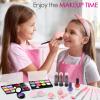 Golray Teen Makeup Kit for Girls Ages 8-12, Starter Full Make up Set With Train Case/4 Eyeshadow Pallets/Blush/Lipstick/Brush, Kid Birthday Gift Beauty Toy for Girl 9 10 11 12 Years view 3