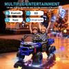 24V 2-Seater Ride-On Dump Truck  4WD 6-Wheel Electric UTV with Remote Control, LED Lights, Music, Suspension, Electric Dump Bed & Toy Shovel (Blue) view 3
