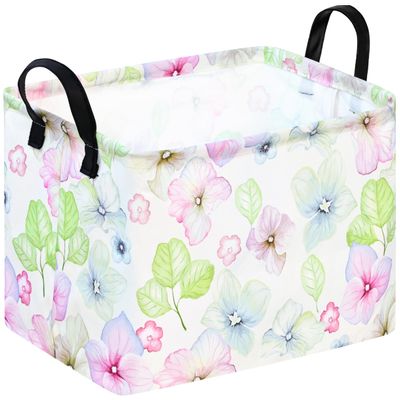 ACMUUNI Rectangle Gift Shelf Nursery Storage Basket Laundry Hamper Storage Box and Bins for Home Clothes with Handles