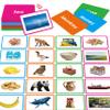 140 Noun Picture-Word Cards, Picture Flashcards Language Builder Visual Aid Speech Development Tool for Autism, ESL Teaching Materials for Adults, Non-Verbal Children Vocabulary Builder for Toddlers view 1