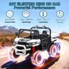 24V 2-Seater Ride-On Dump Truck  4WD 6-Wheel Electric UTV with Remote Control, LED Lights, Music, Suspension, Electric Dump Bed & Toy Shovel (White) view 2