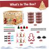 CAKEEYUM Christmas Craft Kits Gingerbread Man Air Dry Clay Kit DIY Christmas Modeling Clay for Kids Age 3+ Birthday School Winter Party Fun Craft Kits, DIY Ornament Kit, Gingerbread Man view 2